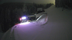 Modrá sjezdovka - dojezd k lanové dráze