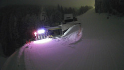 Modrá sjezdovka - dojezd k lanové dráze