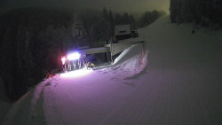 Modrá sjezdovka - dojezd k lanové dráze