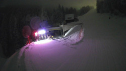 Modrá sjezdovka - dojezd k lanové dráze