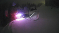 Modrá sjezdovka - dojezd k lanové dráze