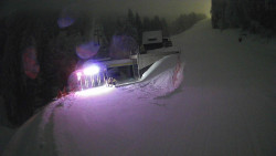 Modrá sjezdovka - dojezd k lanové dráze