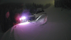 Modrá sjezdovka - dojezd k lanové dráze