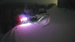 Modrá sjezdovka - dojezd k lanové dráze