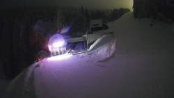 Modrá sjezdovka - dojezd k lanové dráze