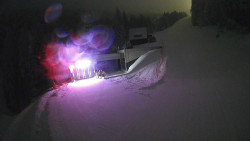 Modrá sjezdovka - dojezd k lanové dráze