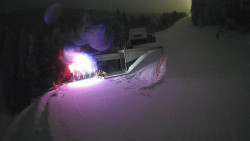 Modrá sjezdovka - dojezd k lanové dráze