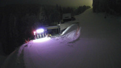 Modrá sjezdovka - dojezd k lanové dráze