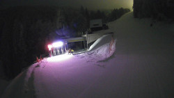 Modrá sjezdovka - dojezd k lanové dráze