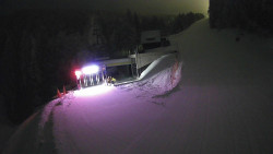 Modrá sjezdovka - dojezd k lanové dráze