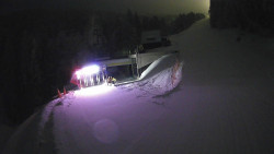 Modrá sjezdovka - dojezd k lanové dráze