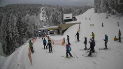 Modrá sjezdovka - dojezd k lanové dráze