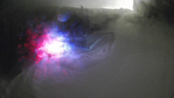 Modrá sjezdovka - dojezd k lanové dráze