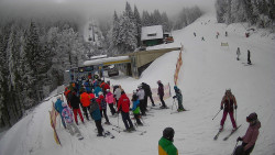 Modrá sjezdovka - dojezd k lanové dráze