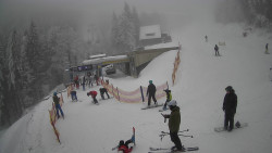 Modrá sjezdovka - dojezd k lanové dráze