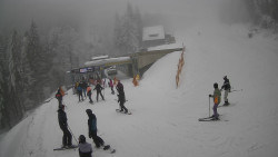 Modrá sjezdovka - dojezd k lanové dráze