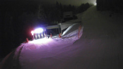 Modrá sjezdovka - dojezd k lanové dráze