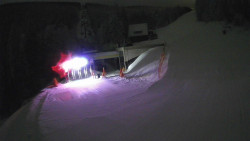 Modrá sjezdovka - dojezd k lanové dráze