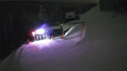 Modrá sjezdovka - dojezd k lanové dráze