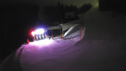 Modrá sjezdovka - dojezd k lanové dráze