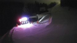 Modrá sjezdovka - dojezd k lanové dráze