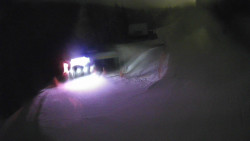 Modrá sjezdovka - dojezd k lanové dráze