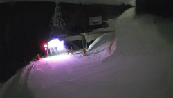 Modrá sjezdovka - dojezd k lanové dráze