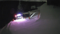 Modrá sjezdovka - dojezd k lanové dráze