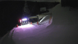 Modrá sjezdovka - dojezd k lanové dráze