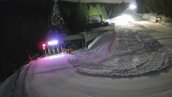 Modrá sjezdovka - dojezd k lanové dráze