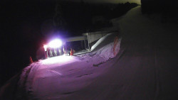 Modrá sjezdovka - dojezd k lanové dráze