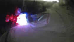 Modrá sjezdovka - dojezd k lanové dráze