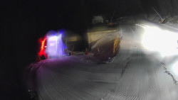 Modrá sjezdovka - dojezd k lanové dráze