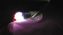 Modrá sjezdovka - dojezd k lanové dráze