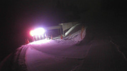 Modrá sjezdovka - dojezd k lanové dráze