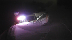 Modrá sjezdovka - dojezd k lanové dráze