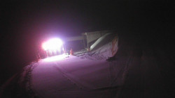 Modrá sjezdovka - dojezd k lanové dráze