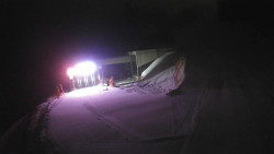 Modrá sjezdovka - dojezd k lanové dráze