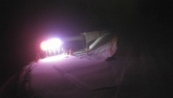 Modrá sjezdovka - dojezd k lanové dráze