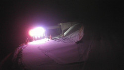 Modrá sjezdovka - dojezd k lanové dráze