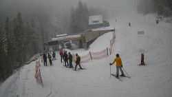 Modrá sjezdovka - dojezd k lanové dráze