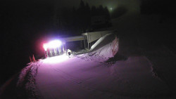 Modrá sjezdovka - dojezd k lanové dráze