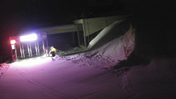 Modrá sjezdovka - dojezd k lanové dráze