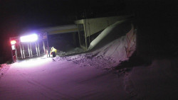 Modrá sjezdovka - dojezd k lanové dráze