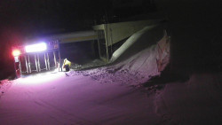 Modrá sjezdovka - dojezd k lanové dráze