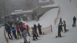 Modrá sjezdovka - dojezd k lanové dráze