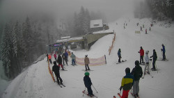 Modrá sjezdovka - dojezd k lanové dráze