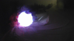 Modrá sjezdovka - dojezd k lanové dráze