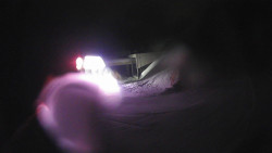 Modrá sjezdovka - dojezd k lanové dráze