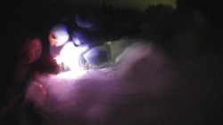 Modrá sjezdovka - dojezd k lanové dráze